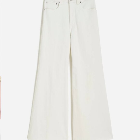 *NEW WITH TAG* Madewell Flared Wide-Leg Crop White Jeans Size 26 *NEW* - Picture 6 of 6